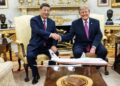 Donald Trump y Xi Jinping se reunieron este jueves en la Casa Blanca.