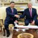 Donald Trump y Xi Jinping se reunieron este jueves en la Casa Blanca.