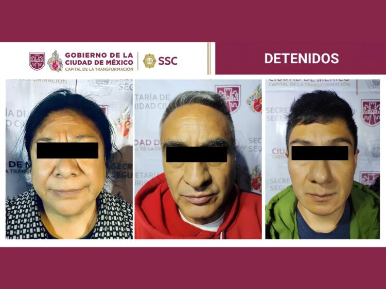 Los presuntos integrantes de La Unión Tepito detenidos. AMEXI