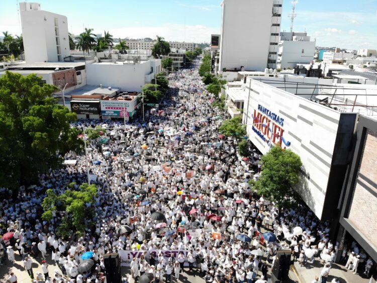 Marcha 'Sinaloa, ponte de pie'. 13 de diciembre de 2026. AMEXI
