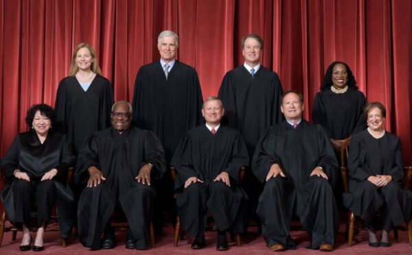 Integrantes de la Suprema Corte de Justicia de Estados Unidos.
