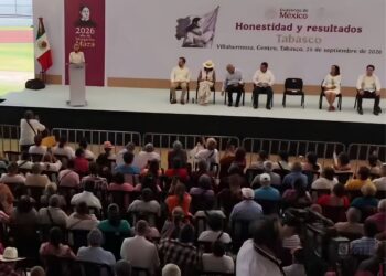 Rendición de cuentas de la presidenta Sheinbaum en Villahermosa, Tabasco. AMEXI