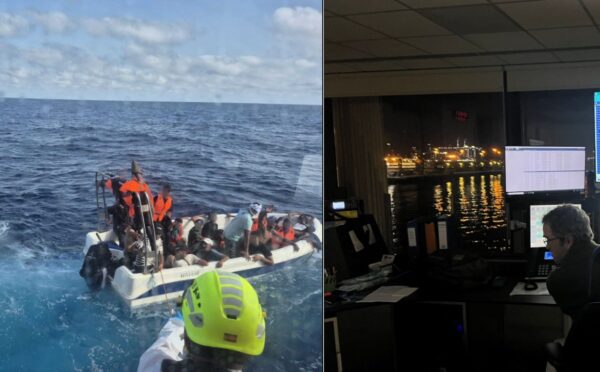 Personal de salvamento rescataron a 44 personas que estuvieron en una balsa a la deriva 26 días