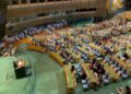 El primer ministro de Israel, Benjamín Netanyahu, habló en la Asamblea General de la ONU, luego de que representantes de 77 naciones árabes, latinoamericanas, africanas y europeas abandonaron el salón al inicio de su intervención, en rechazo a su presencia