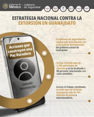 García Harfuch destacó la implementación del Escuadrón Antiextorsión de Guanajuato