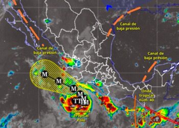 Tormenta tropical Polo provoca lluvias fuertes a intensas en 20 estados. | AMEXI/FOTO: X @conagua_clima
