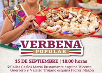 Verbena popular en el Zócalo de Oaxaca con antojitos regionales gratuitos