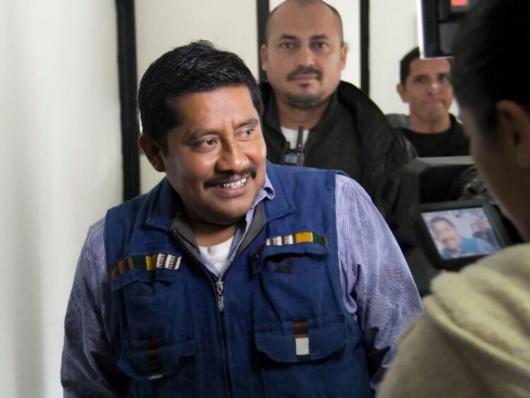 Alberto Patishtán Gómez durante una actividad pública en 2013.