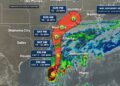 Avance del huracán Isaías hacia las costas de Estados Unidos.
