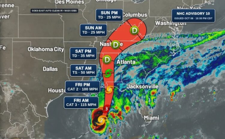 Avance del huracán Isaías hacia las costas de Estados Unidos.