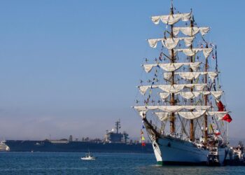 Buque Escuela Cuauhtémoc llega a San Diego, California, con 281 tripulantes