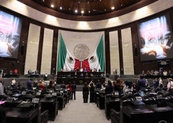 Diputados de la Cámara de Diputados durante la votación de la Ley Federal de Derechos 2027 en el pleno.
