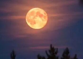 Luna llena de octubre de 2026, conocida como Luna del Cazador, visible en el cielo nocturno del hemisferio norte.