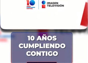Logotipo de Imagen Televisión, cadena mexicana que celebra 10 años de transmisiones en la televisión abierta.