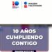 Logotipo de Imagen Televisión, cadena mexicana que celebra 10 años de transmisiones en la televisión abierta.