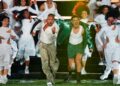 Ricky Martin y Pedro Sampaio durante su presentación de “Pikito, Pikito” en el Maracaná durante el NFL Rio Game 2026.