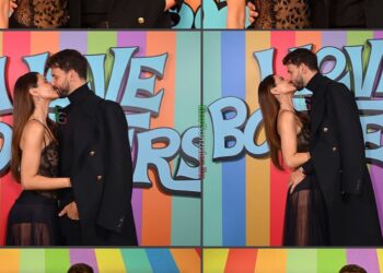 : Eiza González y su novio, el tenista Grigor Dimitrov, se besan durante su aparición en la alfombra roja del Festival de Cine de Londres 2026.