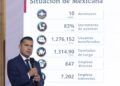El director de Mexicana de Aviación, Leobardo Ávila Bojórquez, explica el informe de mexicana. Mañanera del 8 de octubre 2026. AMEXI Foto Presidencia