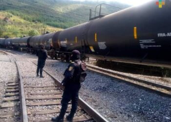 Frustran asalto a tren en Acultzingo, Veracruz. Foto Especial