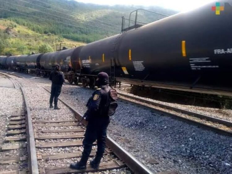 Frustran asalto a tren en Acultzingo, Veracruz. Foto Especial