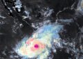 Imagen del Huracán Simón, que se ha intensificado y alcanzó ya la categoría 3 en la escala Saffir Simpson. AMEXI/Foto: Conagua