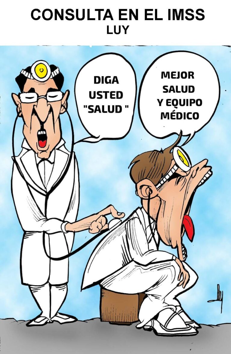 Cartón de Luy: Consulta en el IMSS