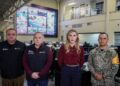 La gobernadora Marina del Pilar Ávila da el reporte de los daños por el paso de la tormenta Rachel en BC. AMEXI Foto X Marina del Pilar
