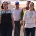 La gobernadora Rocío Nahle y la presidenta Claudia Sheinbaum recorren el distribuidor vial Veracruz.
