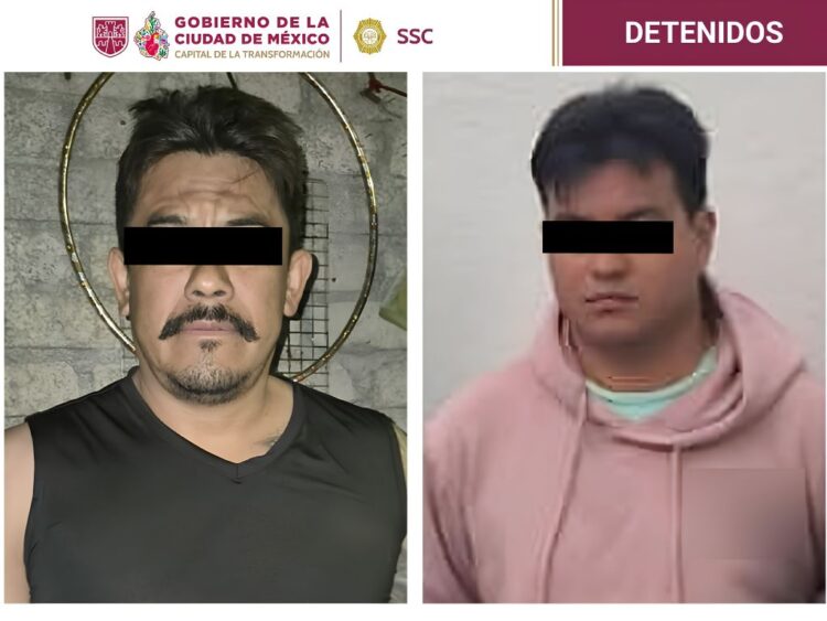 Por robo de motocicletas, detienen a dos presuntos integrantes de una banda delictiva en la CDMX.