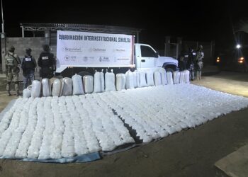 Metanfetamina asegurada en Culiacán. AMEXI Foto