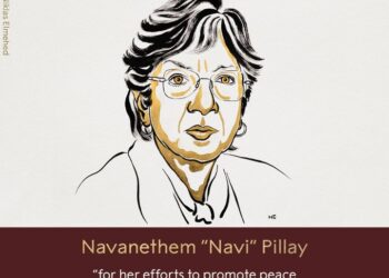 La jurista sudafricana Navi Pillay recibe el Nobel de la Paz 2026. AMEXI/Foto: Nobel Foundation
