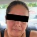 Noemí 'N', alias 'La Patrona', detenida por acusaciones de delincuencia organizada.