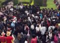 Protesta estudiantil en Prepa 1. AMEXI Foto