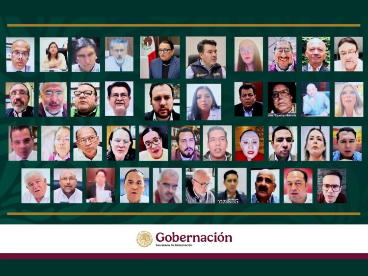 Reunión virtual en SEGOB de funcionarios vinculados con la búsqueda de desaparecidos. AMEXI Foto