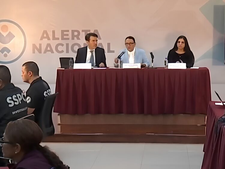 Rosa Icela Rodríguez informa los avances de la Estrategia Nacional de Búsqueda de Desaparecidos.