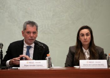 Édgar Amador Zamora durante la presentación de los informes de finanzas públicas y deuda pública del tercer trimestre de 2026.
