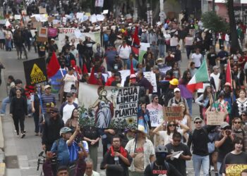 Segunda protesta por el agua en Guadalajara. AMEXI Foto