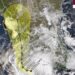 Trayectoria pronosticada de la tormenta tropical Simon frente a las costas de México