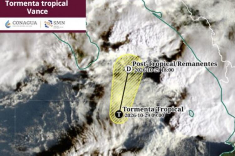 La tormenta tropical Vance permanece frente a Sinaloa. | AMEXI/FOTO: X @conagua_clima