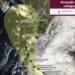Mapa con la trayectoria pronosticada del huracán Vance en el océano Pacífico y su evolución a sistema postropical.