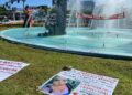 Integrantes de Madres Buscadoras de Quintana Roo protestaron en el kilómetro cero de este destino turístico AMEXI/FOTO RRSS