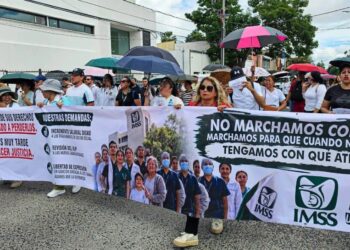 El movimiento laboral del IMSS rebasa por completo la estructura del Sindicato Nacional de Trabajadores del Seguro Social (SNTSS) y de su dirigente, Rafael Olivos Hernández. AMEXI/FOTO/ marxismo.mx