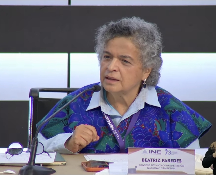 La exsenadora del PRI, Beatriz Paredes Rangel llamó al Gobierno de México a construir un Pacto Nacional en favor de las mujeres. AMEXI/FOTO/ INE