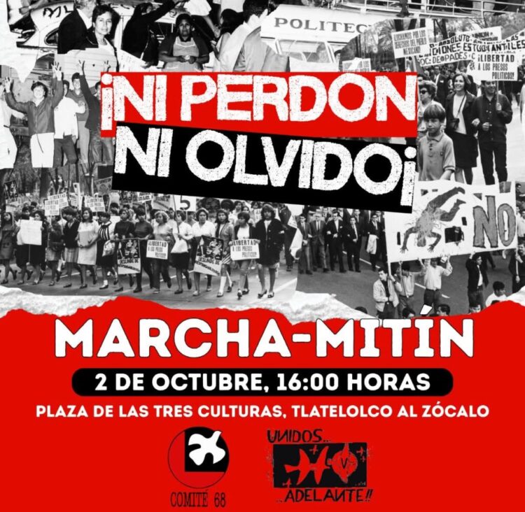 Conmemoración del 68: contingentes partirán de Tlatelolco al Zócalo