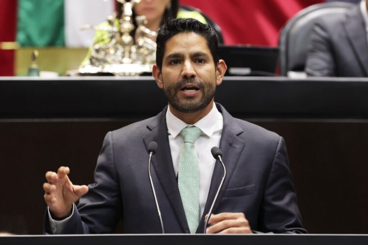 El presidente de la comisión de Vigilancia, el diputado del PVEM, Javier Octavio Herrera Borunda, informa que comparecerá el titular del OIC del INE. AMEXI/FOTO/ Cámara de Diputados