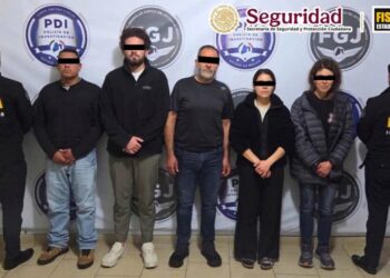 Detienen a familia que usaba IA para prácticas de extorsión. AMEXI/Foto: @SSPCMexico