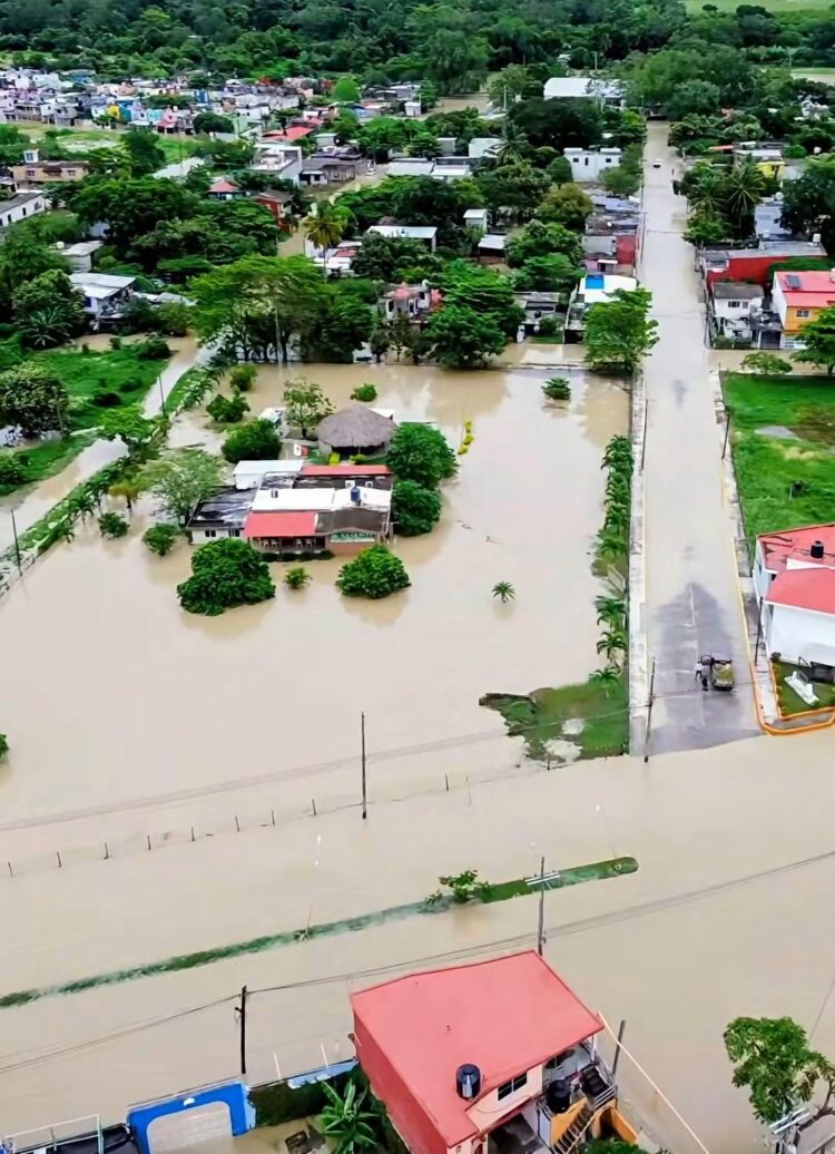 Impactan lluvias la zona norte de Veracruz