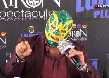 El Hijo de Fishman durante sus declaraciones tras la muerte del réferi El Búho.