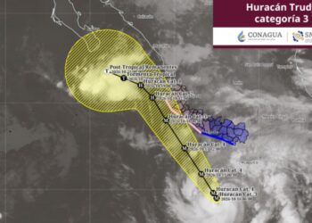 Huracán Trudy alcanzará categoría 4 este viernes cerca del mediodía