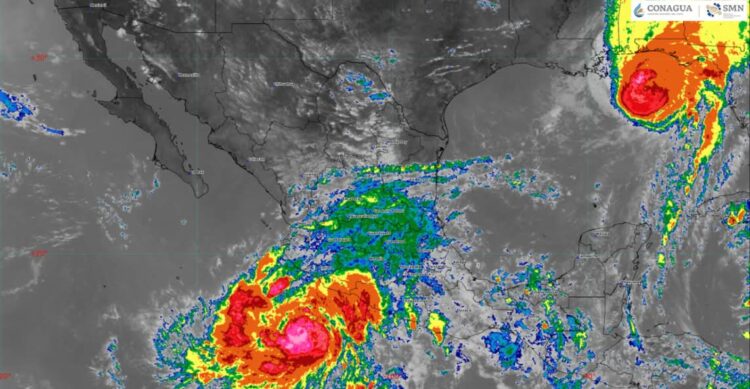 Plan Marina por el huacán Simón en el pacífico mexicano